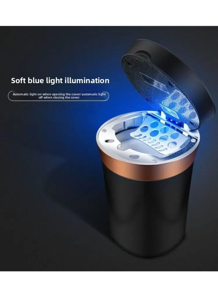 Solar Car Ashtray with USB Lighter & LED Light - Heat-Resistant Ceramic Inner Cup for BMW/Mercedes/Toyota (Certified Safety) - Image 3