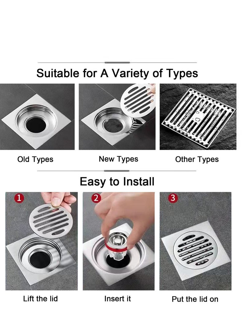 Excefore 4 Pack Bathroom Sink Strainer, Anti-Odor Anti-Clog Sink Drain Strainer, Suitable for Kitchen Bathtub Sink Drains Anti Clogging Sink Drain Filter  - Image 5