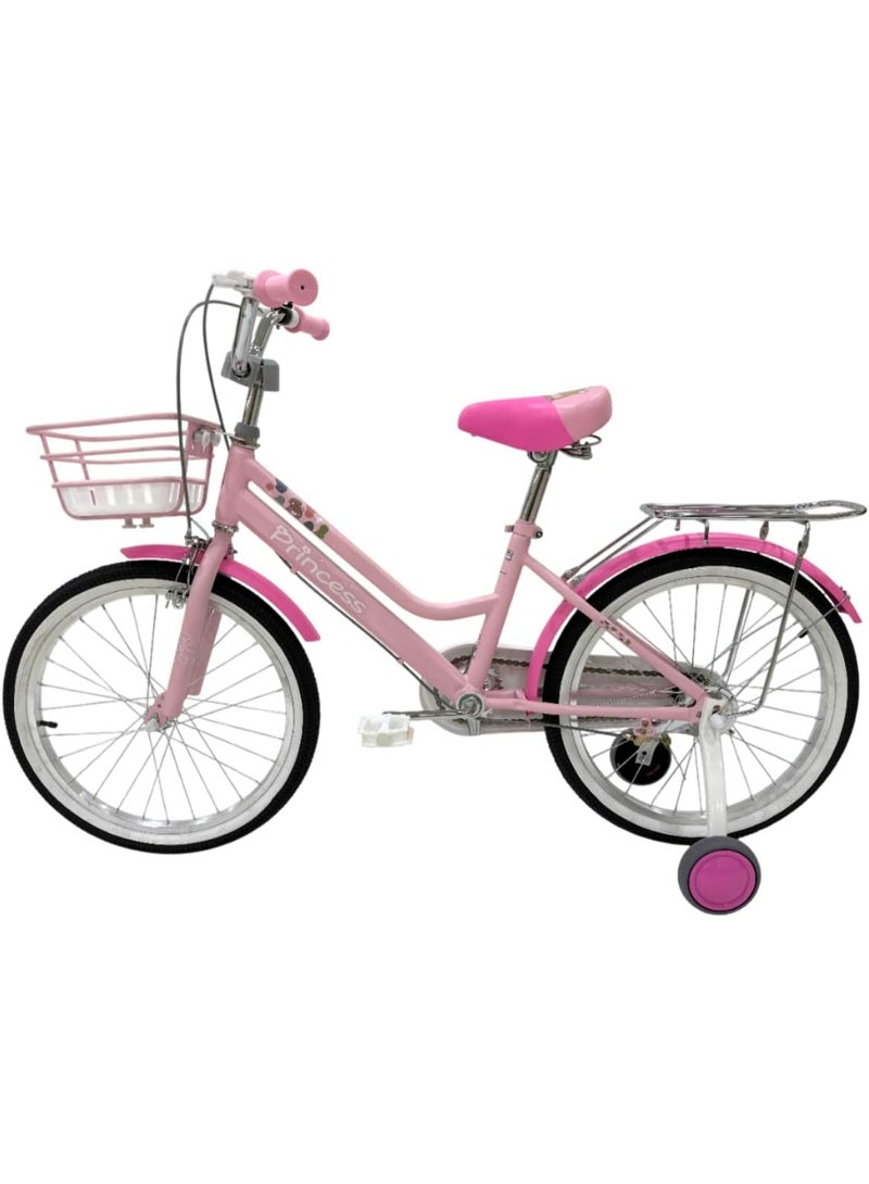 RALLY BICYCLE RALLY Girls Kids Bicycle 20 Inch | Training Wheels | Basket | Chain Cover | Cargo Rack | Age 6–10 Years - Image 3