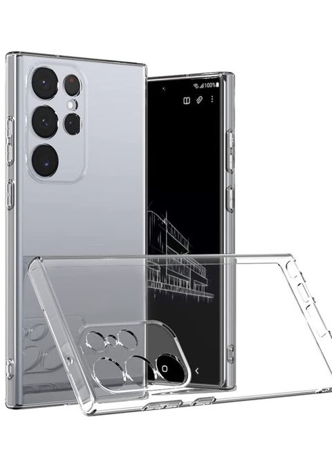 Samsung Galaxy S23 Ultra Clear Case Soft Flexible TPU Shockproof Transparent Back Cover Compatible for Samsung Galaxy S23 Ultra