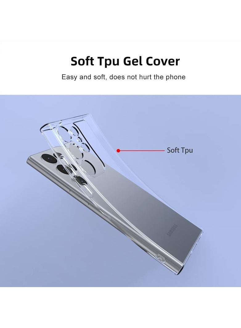 Samsung Galaxy S23 Ultra Clear Case Soft Flexible TPU Shockproof Transparent Back Cover Compatible for Samsung Galaxy S23 Ultra - Image 3