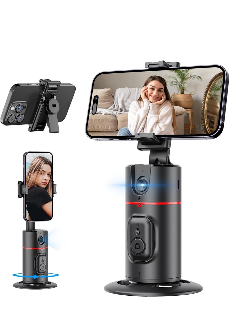 سمارتكس حامل ثلاثي القوائم مزود بمثبت جيمبال ووظيفة الذكاء الاصطناعي، ودوران 360 درجة، وتتبع تلقائي للوجه، وحامل هاتف محمول قابل للتمديد، وتقنية التعرف على الوجه بالذكاء الاصطناعي للتصوير المرئي، وميزة التتبع التلقائي، وحامل ثلاثي القوائم لحركة الوجه لتصوير الفيديو، وجهاز تحكم عن بعد، ولا يتطلب تطبيقًا، ويدعم الهواتف الذكية من نوع iPhone/Android. - Image 2