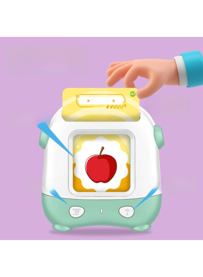 Puzzle Enlightenment Card Early Education Machine Children's Intelligence Chinese And English Bilingual Card Learning Machine Toy-Color:English Version Pink (220 Card Contents) - Image 4