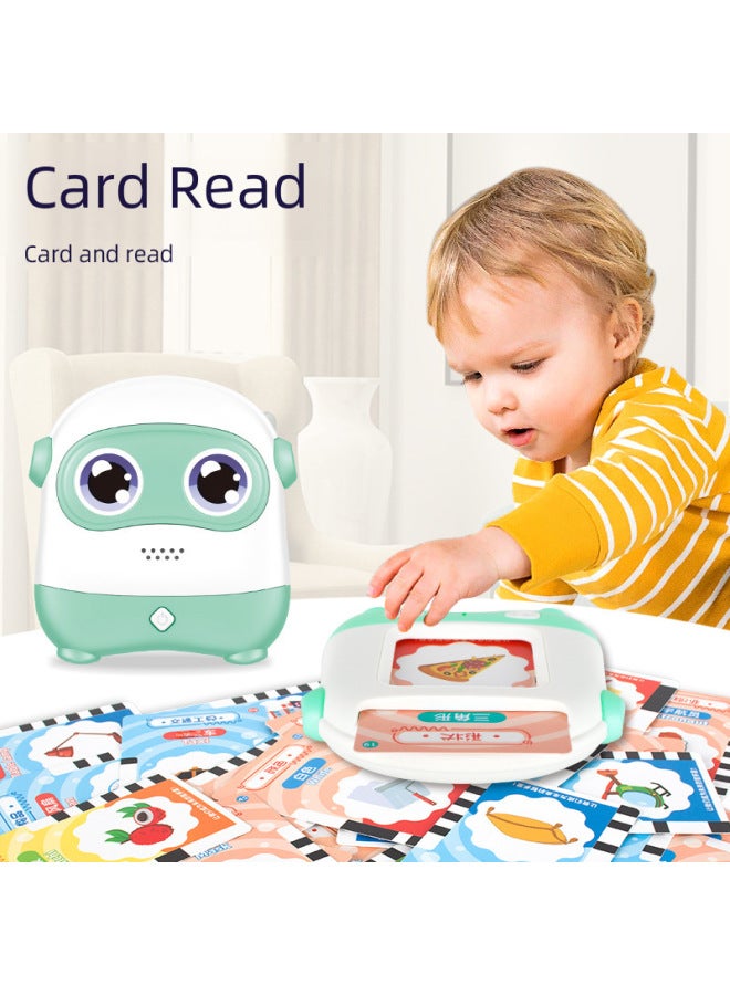 Puzzle Enlightenment Card Early Education Machine Children's Intelligence Chinese And English Bilingual Card Learning Machine Toy-Color:English Version Pink (220 Card Contents) - Image 2