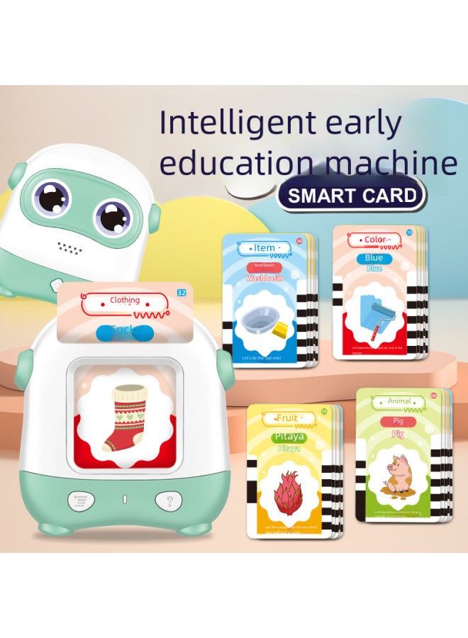 Puzzle Enlightenment Card Early Education Machine Children's Intelligence Chinese And English Bilingual Card Learning Machine Toy-Color:English Version Pink (220 Card Contents) - Image 3