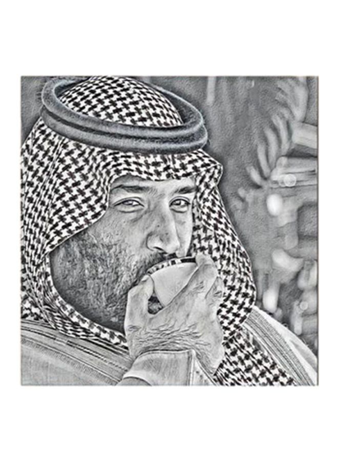 RYN Price Mohammad Bin Salman MDF Wall Art Multicolour 30x30centimeter - Image 1