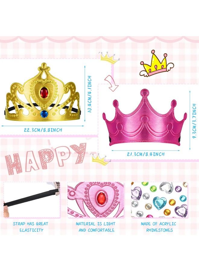 Yaomiao 44 Pcs Foam Crowns Set For Kids Princess Tiaras Crowns Diamond Sticker Making Kits Kidsparty Supplies (Bright Colors, Cute Style) - Image 3