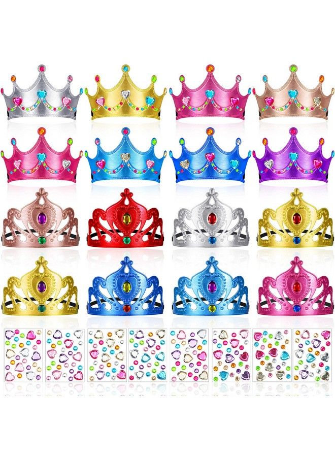 Yaomiao 44 Pcs Foam Crowns Set For Kids Princess Tiaras Crowns Diamond Sticker Making Kits Kidsparty Supplies (Bright Colors, Cute Style) - Image 2