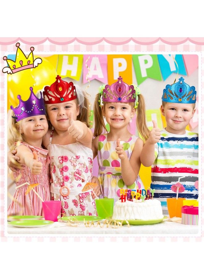 Yaomiao 44 Pcs Foam Crowns Set For Kids Princess Tiaras Crowns Diamond Sticker Making Kits Kidsparty Supplies (Bright Colors, Cute Style) - Image 5