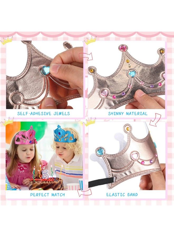 Yaomiao 44 Pcs Foam Crowns Set For Kids Princess Tiaras Crowns Diamond Sticker Making Kits Kidsparty Supplies (Bright Colors, Cute Style) - Image 4