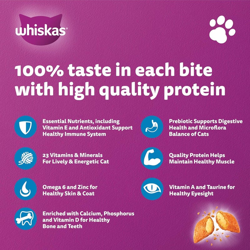 Whiskas Ocean Fish Dry Cat Eat, Pack of 1.2 x 6 kg, Adult Cats 1+ Years, Dry Cat Food, Great Taste for Cat Health and Activity - Image 3