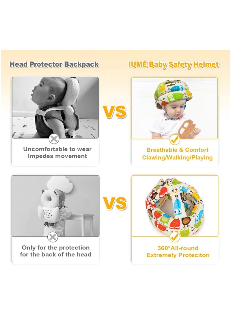 أوزيغالور خوذة أمان للطفل الصغير، قبعة حماية للرضع قابلة للتعديل وقابلة للتنفس وقبعة حماية الرضع - Image 3