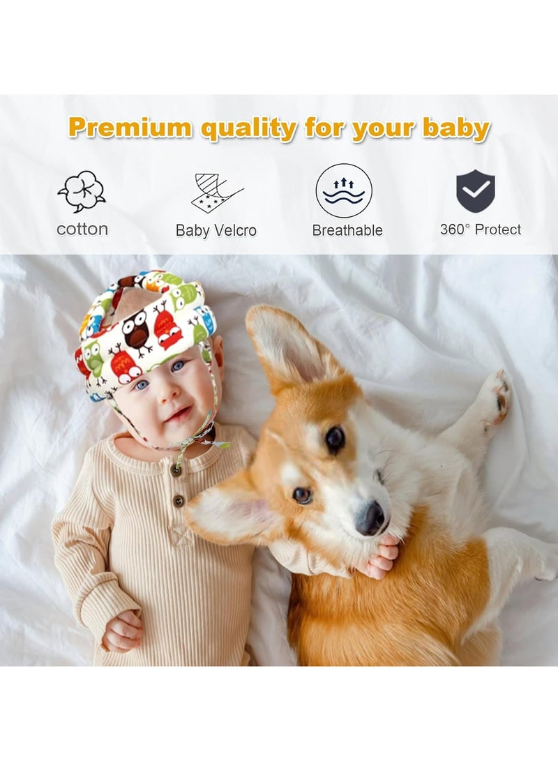 أوزيغالور خوذة أمان للطفل الصغير، قبعة حماية للرضع قابلة للتعديل وقابلة للتنفس وقبعة حماية الرضع - Image 4