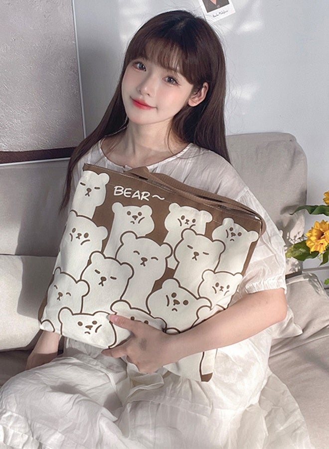 DUNISO Women's Shoulder Tote Bag Canvas Handbag For Women Large Capacity Bucket Bag Fashionable Travel Messenger Shoulder Bag for Ladies Girls College Students - Image 5