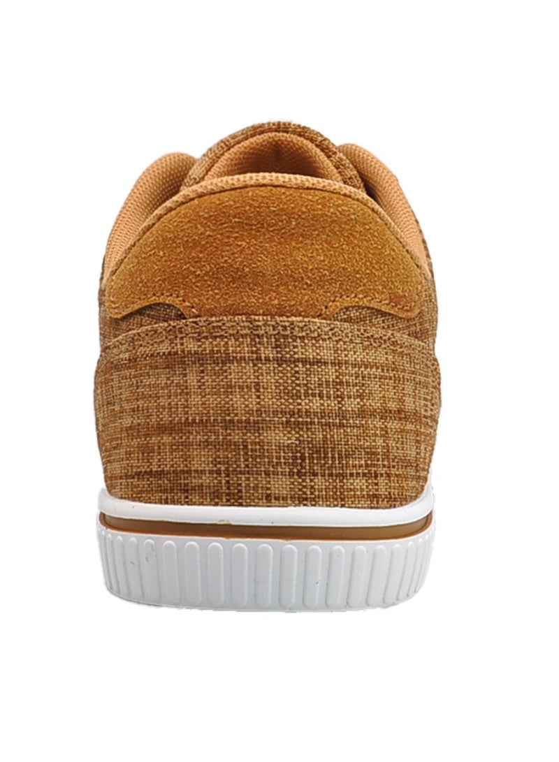 سكاي فيو أحذية رجالي كاجوال رجالي أحذية رياضية قماشية منخفضة العلوية مريحة للمشي للرجال بني - Image 5