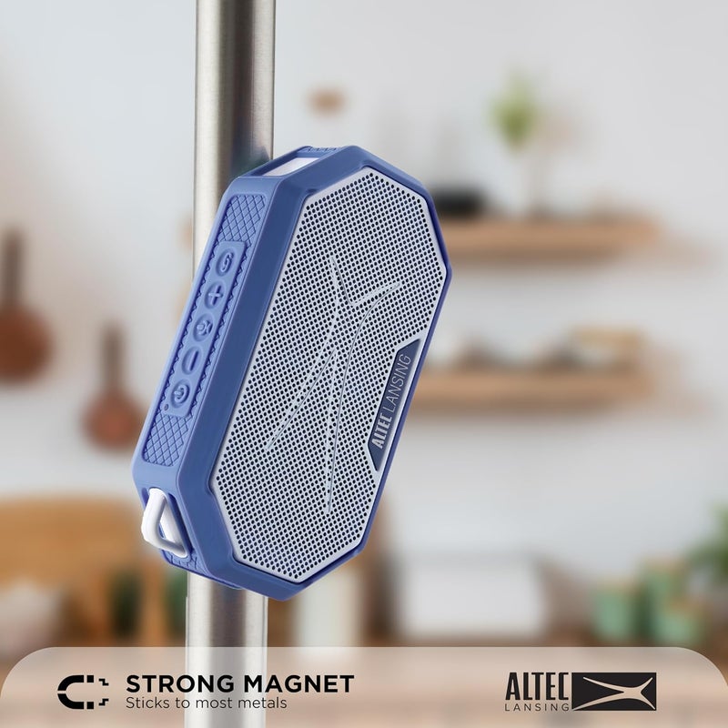 Altec Lansing Portable Bluetooth Speaker HYDRAMINI 2.0, IP67 Waterproof, 8W Output, 12h Playtime, True Wireless Pairing, USB-C Quick Charge, Magnetic Bluetooth Speaker, Voice Assistant Integration - Image 3