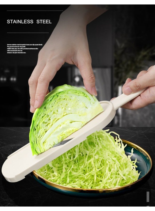 HOMESTAR Professional Kitchen Slicer | V-Sharp 420 Stainless Steel Blades | 1mm Precision Uniform Slicing | Food-Safe ABS+PP Construction | Includes Protective Hand Guard | Multi-Function Vegetable Grater | Perfect For Potatoes/Cucumbers/Carrots | Easy To Disassemble & Clean - Image 2