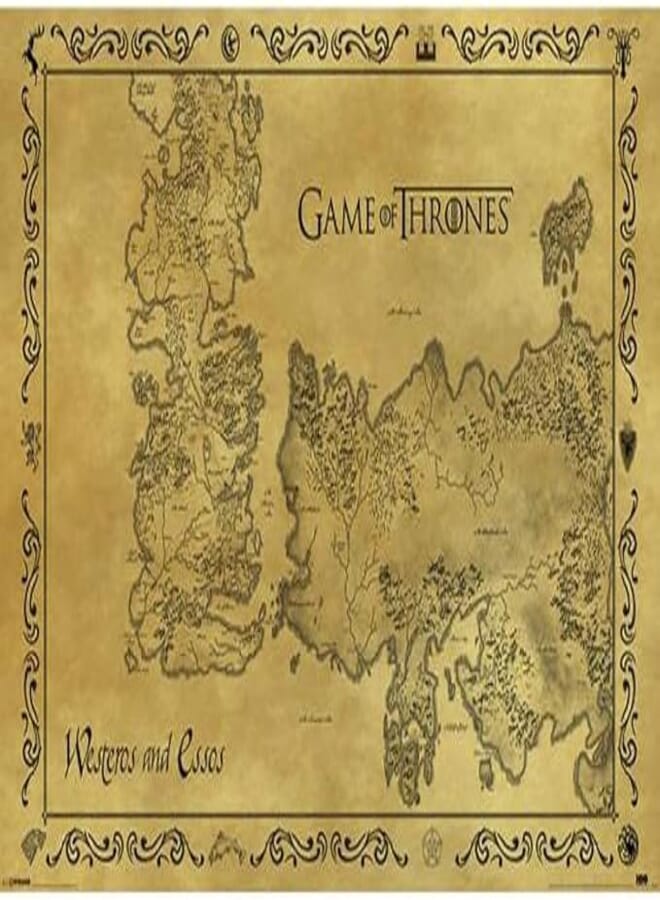 Pyramid International Game Of Thrones, Antique Map Maxi Poster