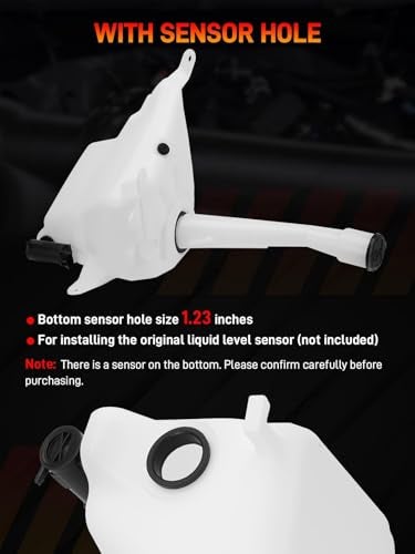 GDUKOP 8531504060 Windshield Washer Reservoir with Cap, with Sensor Hole in Bottom Compatible with Toyota Tacoma 1998-2004, Washer Tank Replaces# TO1288184 85315-04060 12498759 - Image 4
