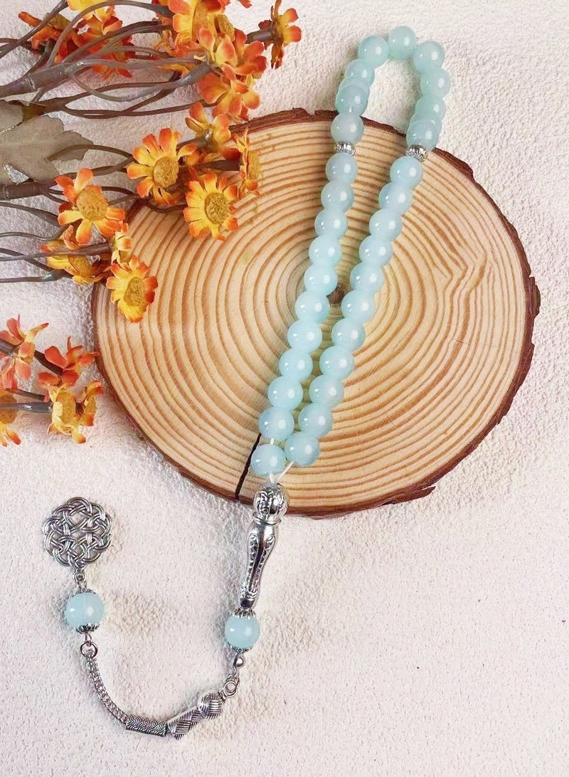 10mm 33-piece jade glass daily prayer bracelet  - Image 1