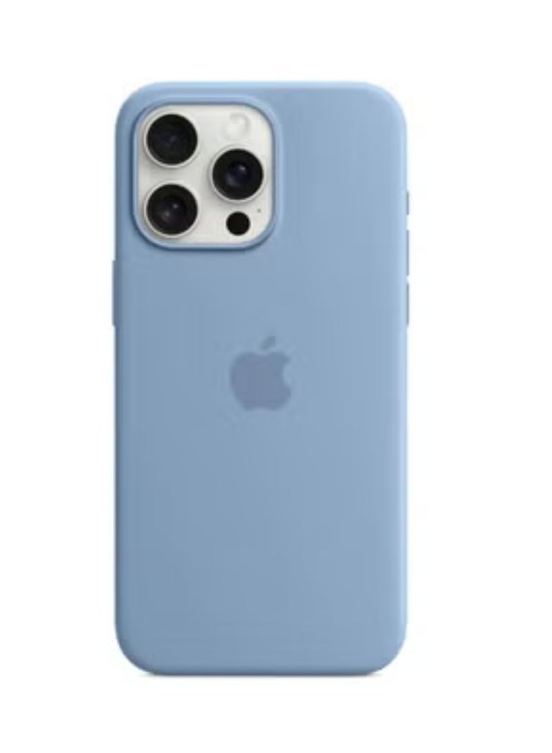 Silicone iPhone 15 Pro Max Silicone Case with MagSafe - Blue