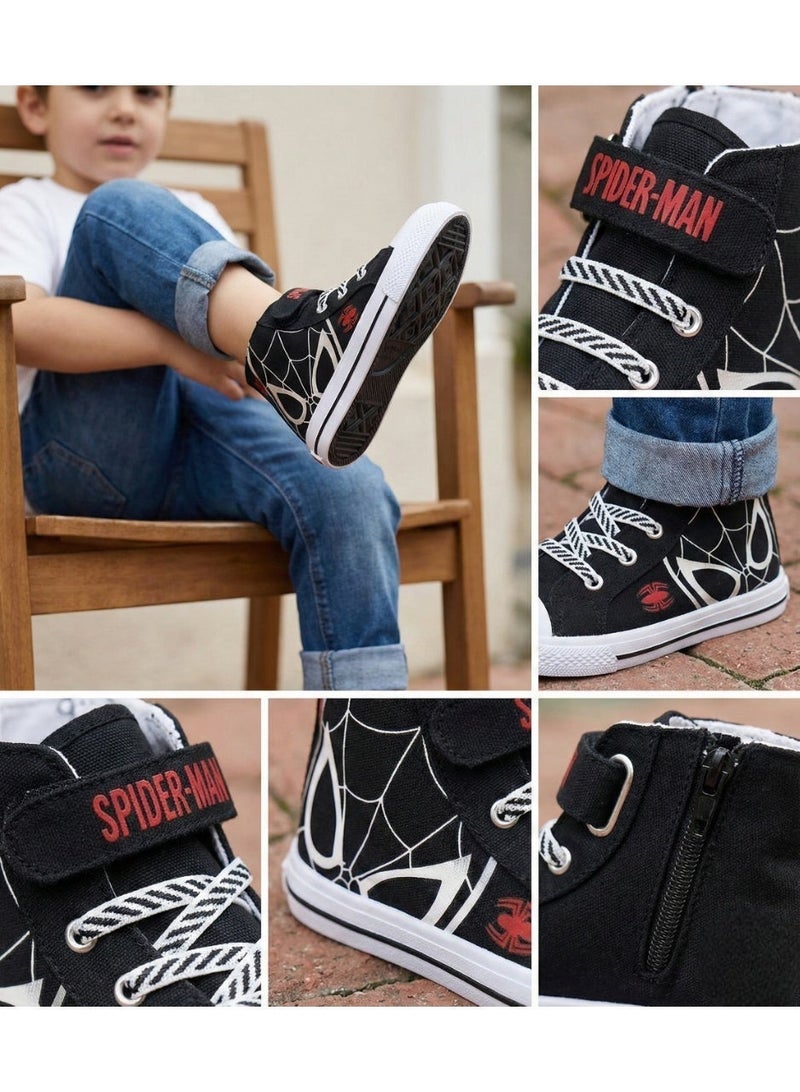 سبايدر مان حذاء رياضي عالي الرقبة للأولاد من قماش مارفل سبايدرمان من إنتاج قناة كيدز تي في - Image 4