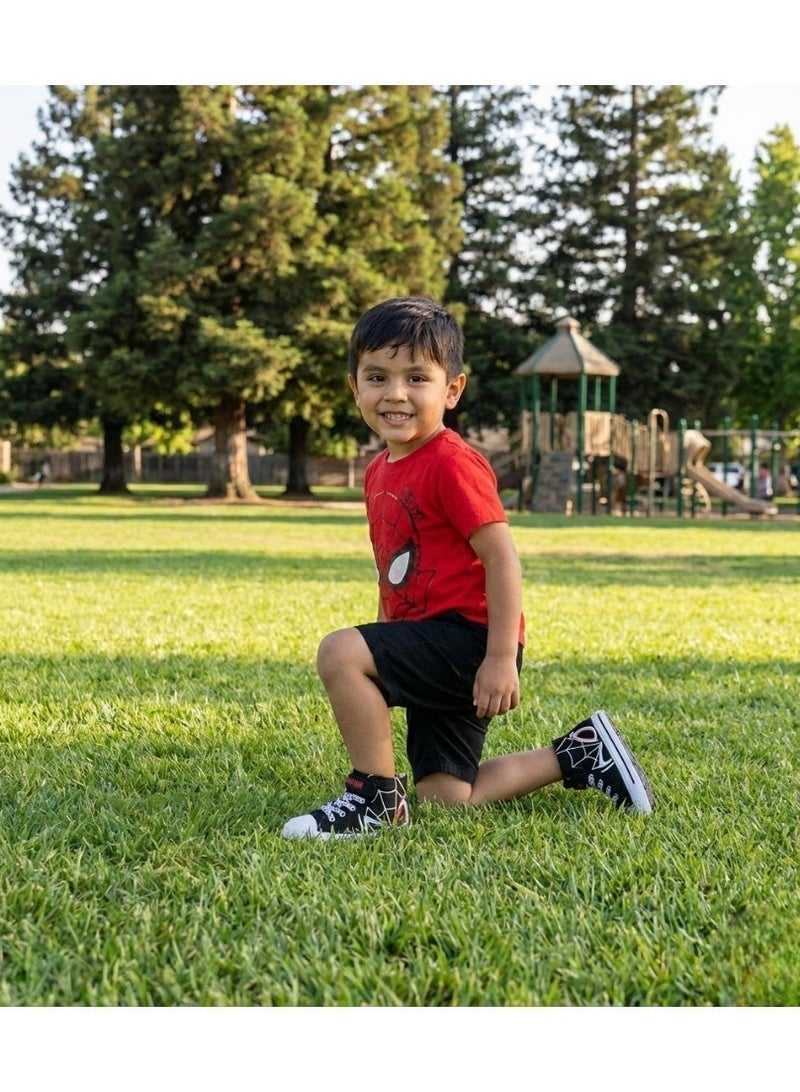 سبايدر مان حذاء رياضي عالي الرقبة للأولاد من قماش مارفل سبايدرمان من إنتاج قناة كيدز تي في - Image 5