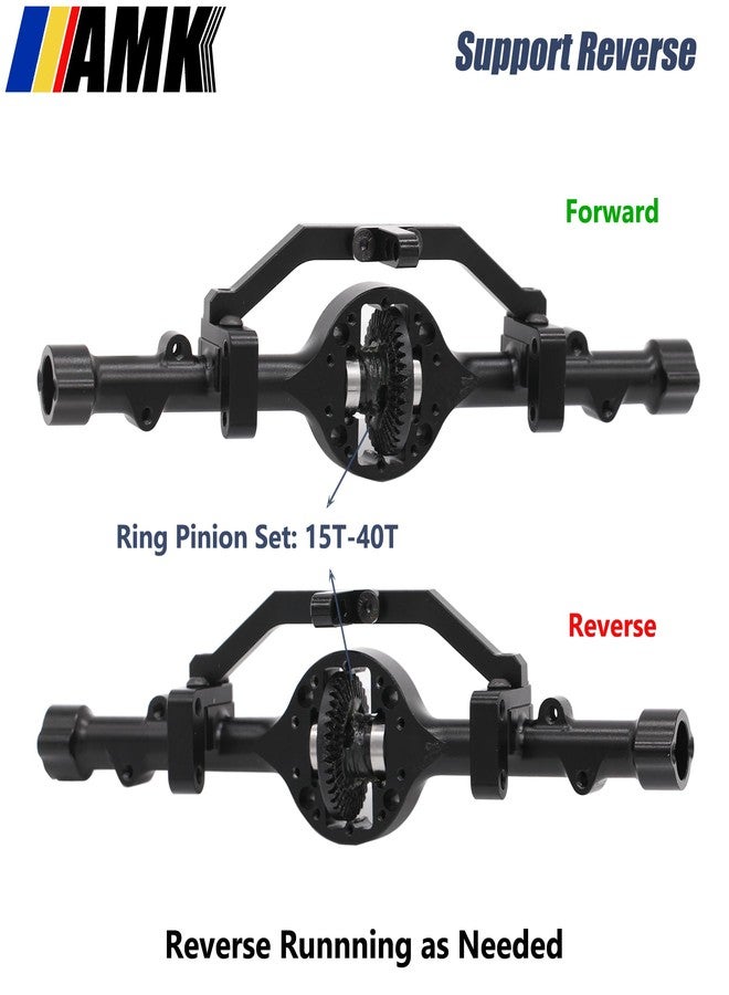 امك مجموعة كاملة من المحور الأمامي الخلفي من الألومنيوم AMK 1/10 RC Crawler لـ 6x6 4WS توجيه رباعي العجلات لـ RC4WD Gelande II TF2 D110 Yota II ترقيات (الخلف) - Image 4