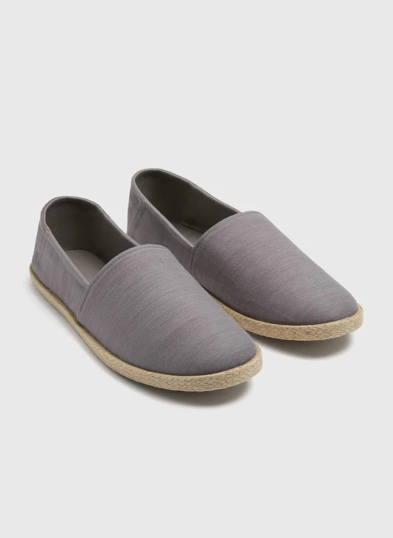 Matalan Grey Textured Espadrilles