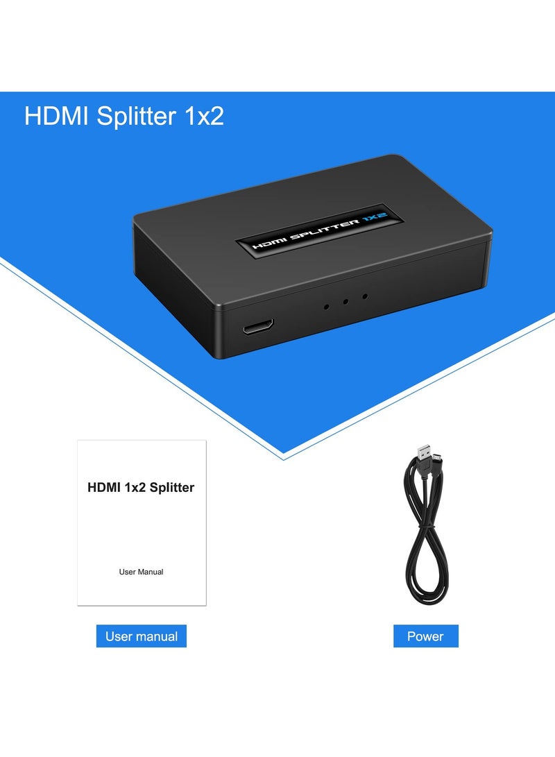 SYOSI HDMI Splitter 1x2 Full HD 1080P@60Hz for Dual Monitors HDMI 1 Source to 2 Displays Splitter 1 in 2 Out 4K HDMI@30Hz Splitter Compatible with HDTV Laptop PS5 4 3 Switch Xbox DVD Stick Xbox Roku - Image 4