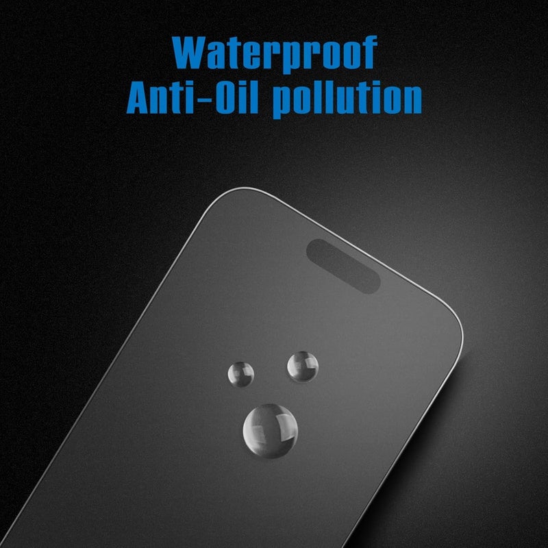 ANDYGLASSES Military-Grade Matte Anti-Glare Tempered Glass Screen Protector Compatible with iphone 13/13pro/14 (Black) with Edge to Edge Coverage and Easy Installation kit - Image 3