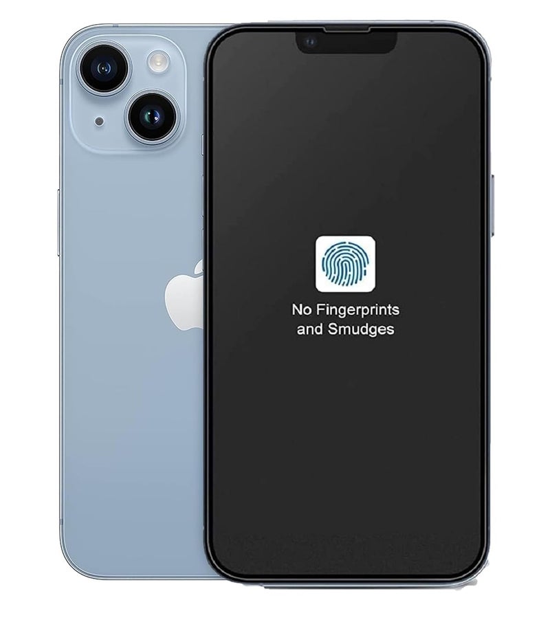 ANDYGLASSES Military-Grade Matte Anti-Glare Tempered Glass Screen Protector Compatible with iphone 13/13pro/14 (Black) with Edge to Edge Coverage and Easy Installation kit - Image 1