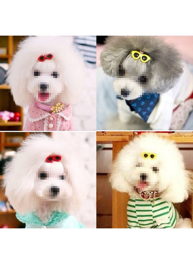 Teensery 12 Pcs Pet Hair Clips Heart Sunglass Shaped Alligator Hair Clips Hair Barrettes Hair Accessories For Small Dog Cat Puppy (Color Random)  - Image 5