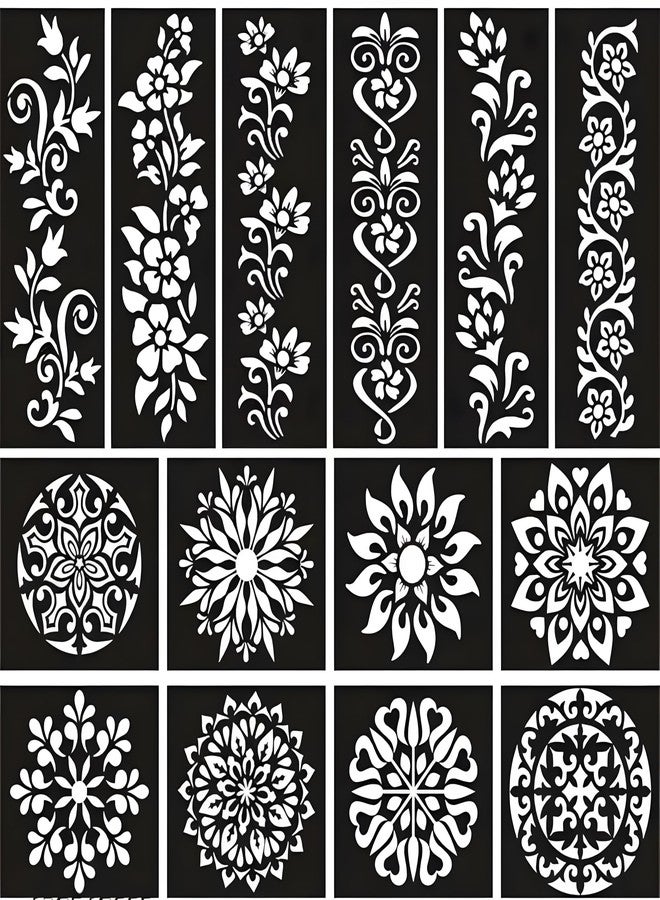 إيفاناز معجون الحناء الفوري من إيفانا باللون العنابي الداكن - معجون حناء جاهز للاستخدام لليدين وتصاميم العرائس | لون حناء فوري طبيعي وسريع الثبات، خالٍ من المواد الكيميائية، مع 14 قطعة من ملصقات الحناء وبكرة زيت الحناء - Image 3