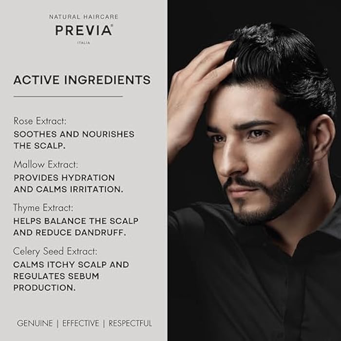 PREVIA Extralife Dry Dandruff Cleansing Shampoo | Organic Ingredients For Scalp Balance | Certified Vegan Dermatologically Tested Formula | 98% Natural Origin | 3.38 Oz - Image 5