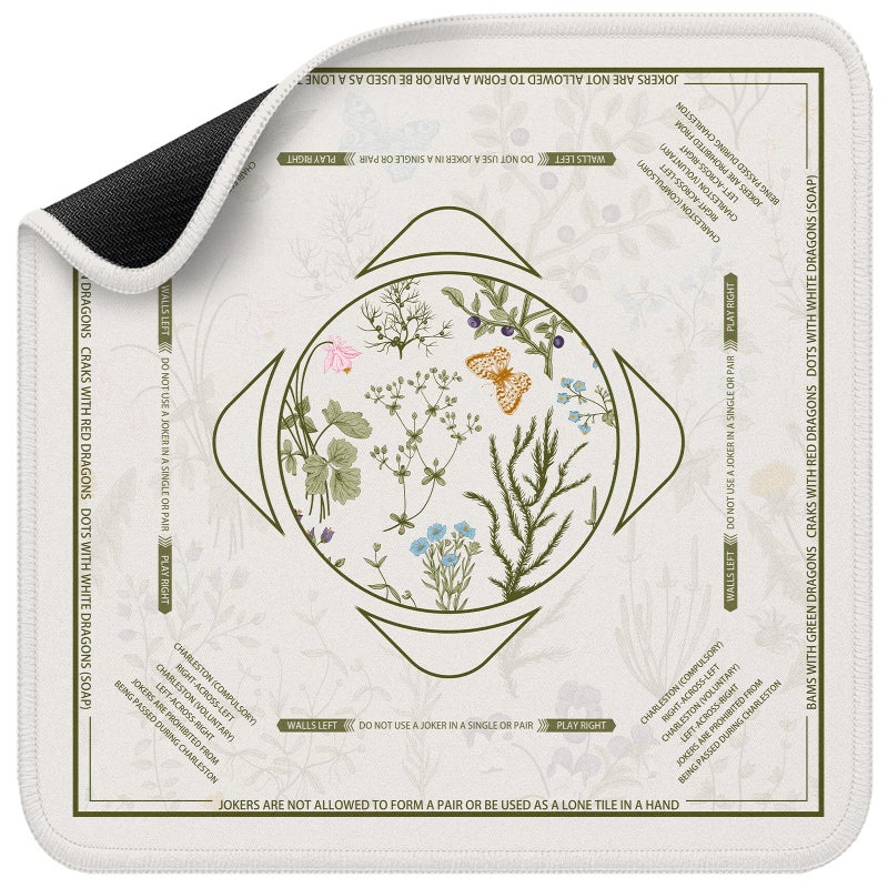 molovsiny Mahjong Mat for Table - Durable Mahjong Table Cover with Unique Design, Premium Mahjong Accessories, Perfect Mahjong Gifts for Women, Game Mat for Mahjong and Board Game Enthusiasts Ethereal Garden - Image 1