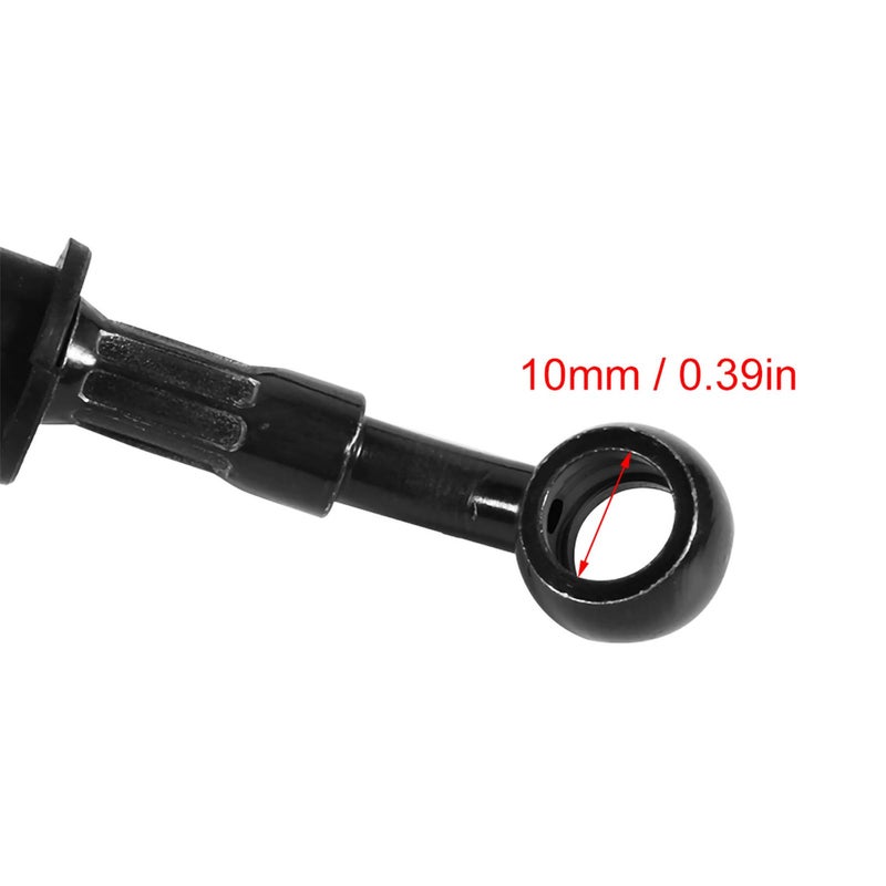 120cm Motorcycle Braided Stainless Steel Brake Clutch Oil Hose Line Pipe Black - Image 2