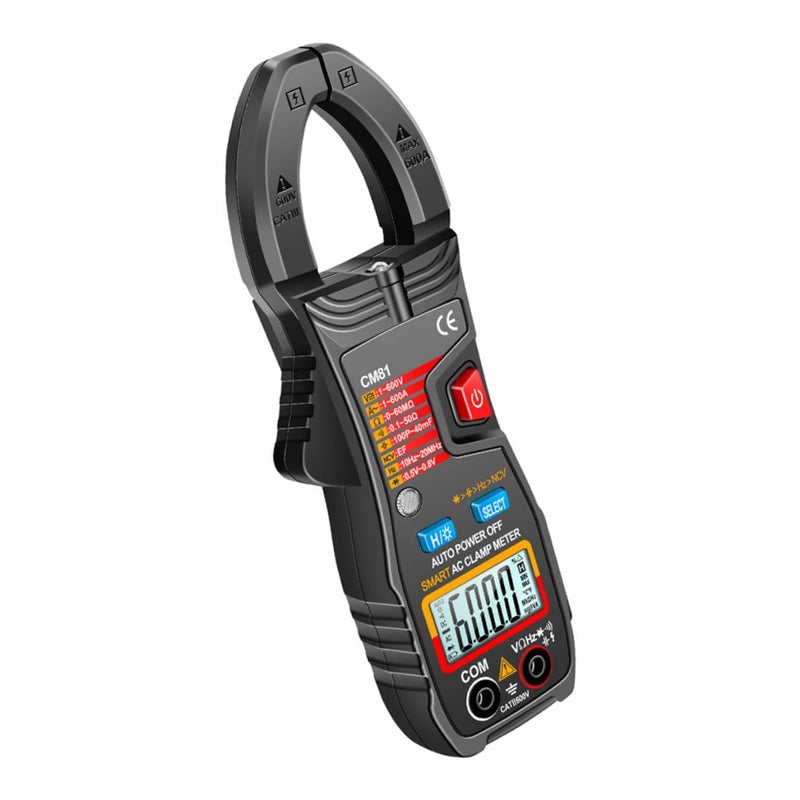 Digital Clamp Multimeter Auto Ranging AC DC Voltage Current Tester Electrical Appliance Repair Tool Black - Image 2