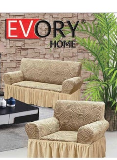 EVORY HOME Waterproof Sofa Slipcover Set, 4 Pieces Elastic Sofa Cover, 2 Pieces Chair Slipcovers and 2 Pieces Sofa Slipcovers, Set Fits All Sizes Chairs and Sofas  - Image 4