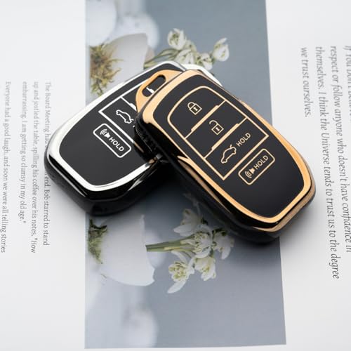 Tautrophen Key Fob Cover Fit for Toyota Camry Mirai 2025 Crown Corolla Grand Highlander Tundra Venza Sequoia - Image 4
