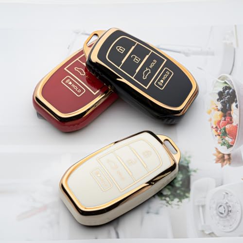 Tautrophen Key Fob Cover Fit for Toyota Camry Mirai 2025 Crown Corolla Grand Highlander Tundra Venza Sequoia - Image 3