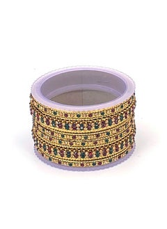 GOHONA Colorful Bangle Collection Beautifully Designed Indian Bollywood Style Alloy Metal Bangles for Kids Teenagers and Women