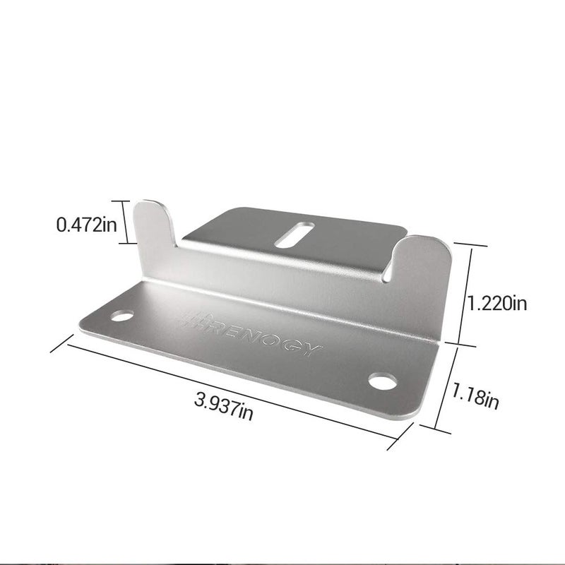 Renogy Solar Panel Mounting Z Brackets Lightweight Aluminum Corrosion-Free Construction for RVs, Trailers, Boats, Yachts, Wall and Other Off Gird Roof Installation, one set of 4 Units,Gray - Image 3