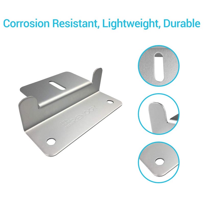 Renogy Solar Panel Mounting Z Brackets Lightweight Aluminum Corrosion-Free Construction for RVs, Trailers, Boats, Yachts, Wall and Other Off Gird Roof Installation, one set of 4 Units,Gray - Image 2
