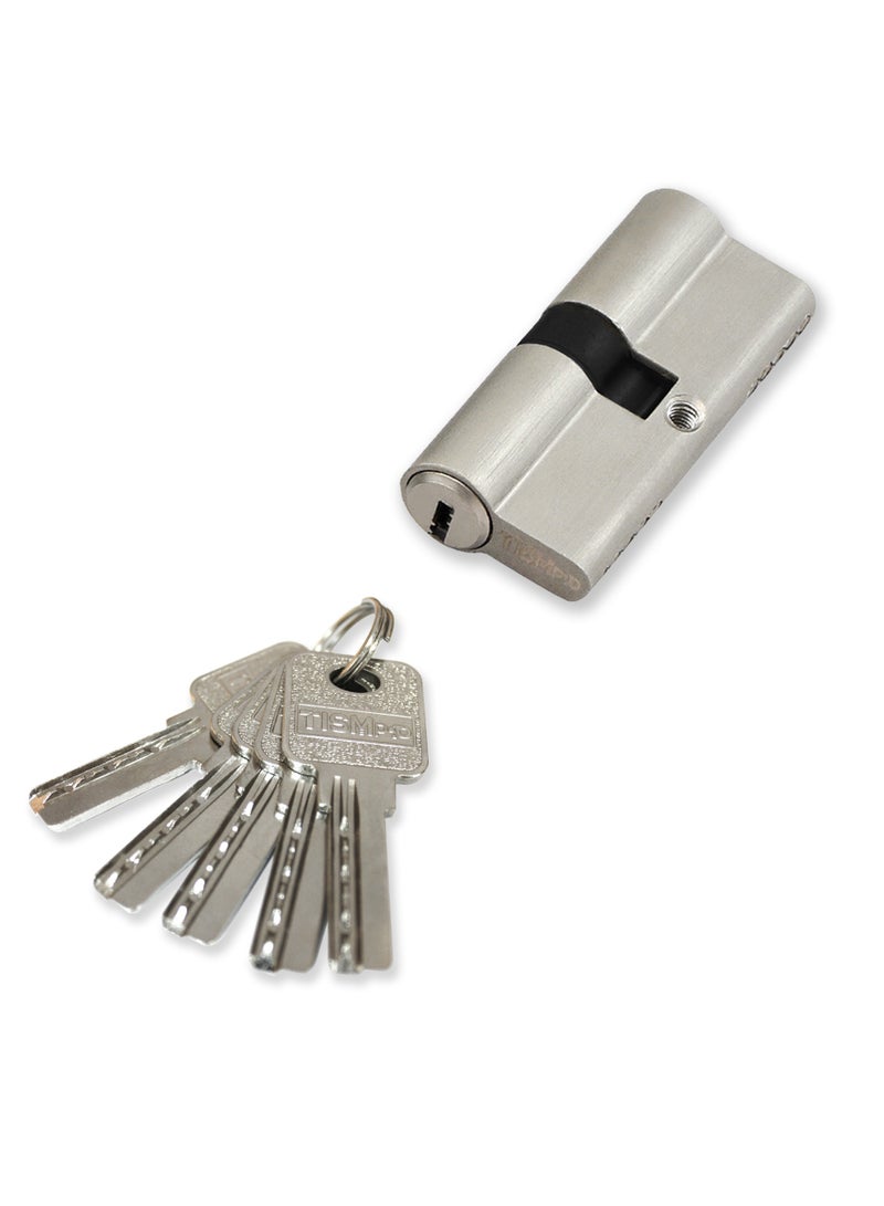 70mm Cylinder Lock with 5 Computer Keys – High Security Door Lock Cylinder – Anti-Theft Lock Core – MSN - Image 1
