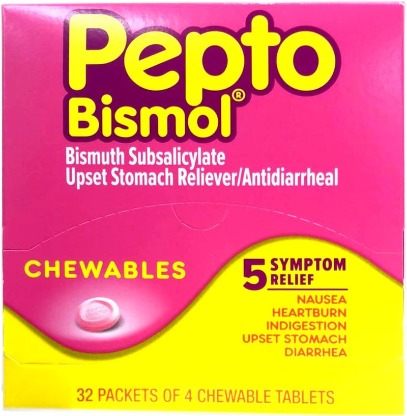 Pepto Bismol Chewables Dispenser  32 Packs of 4 - Image 2