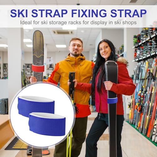 lasuroa 8pcs Ski Straps Fasteners, Adjustable Snow Ski Wrap Carrier Straps Ski Bands Tapes Storage Ties with Protective Pad Ski Boot Straps for Carrying Ski Boards Poles Winter Sports Accessories - Image 4