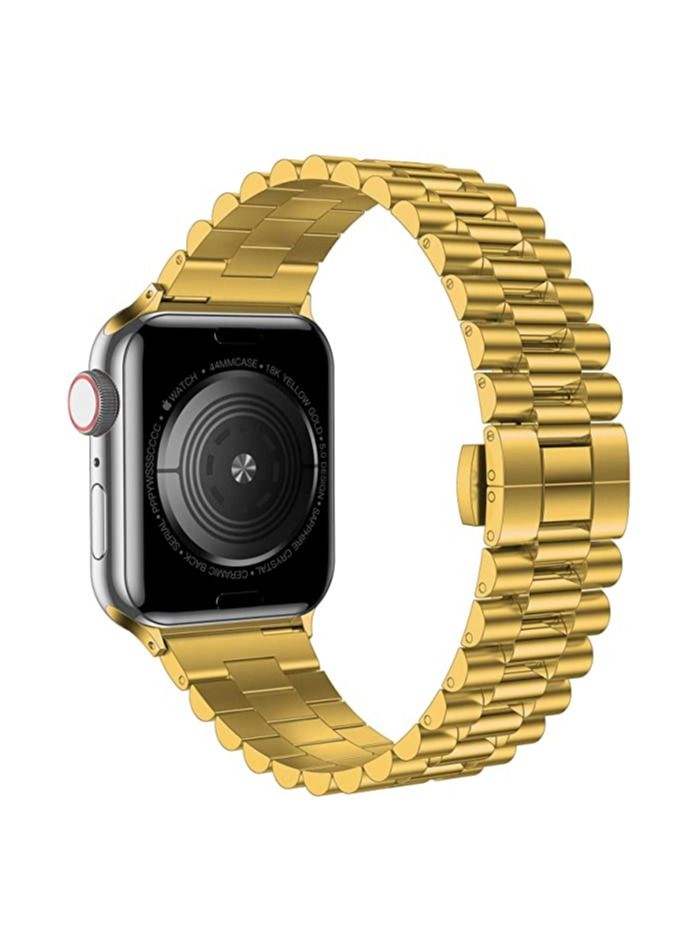 Replacement Band Compatible with Apple Watch 41mm Stainless Steel Solid Strap Metal Bracelet for Apple Watch Series 7/ - Image 2