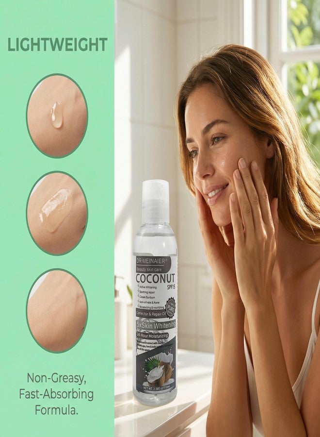 Elitzia Coconut Oil for Skin & Hair Care Repair Oil with SPF 15 UV Protection Moisturizing Glowing for Dry Skin Frizzy Damaged Hair Massage Oil with Vitamin E Avocado Jojoba Oil 118ml/3.99fl.oz Elitzia - Image 4
