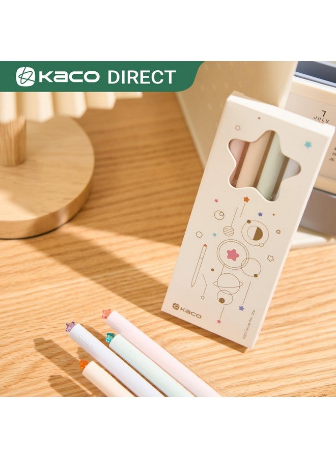 Kaco First Gel Pens Cute Stationery Black Ink, 0.7 Mm Medium Point, Aesthetic Cute Star Pens For Journaling (4 Bright Colors) - Image 3
